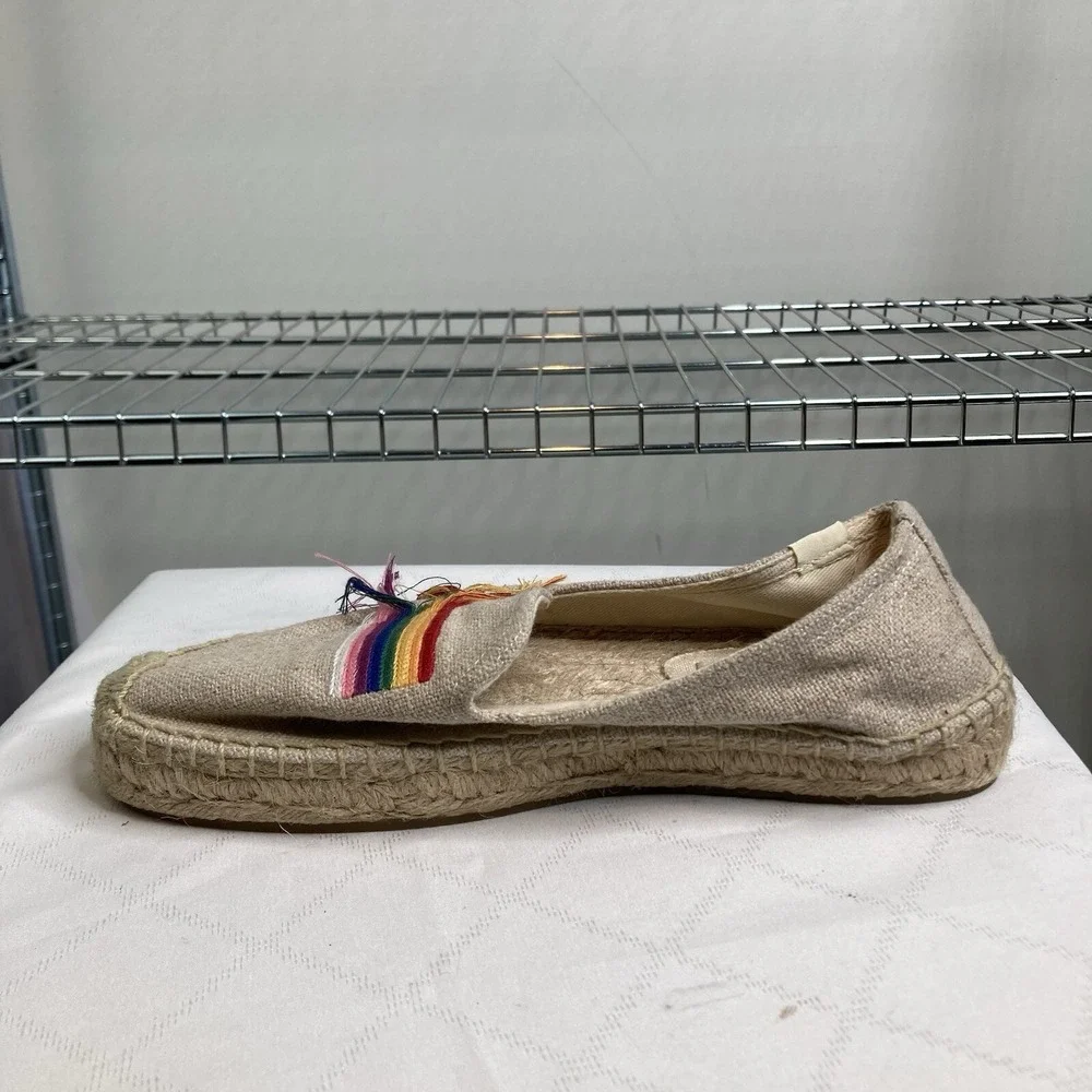 Soludos Women's Pride Rainbow Smoking Slipper Espadrilles Size 7 Boho Chic‎ Ally